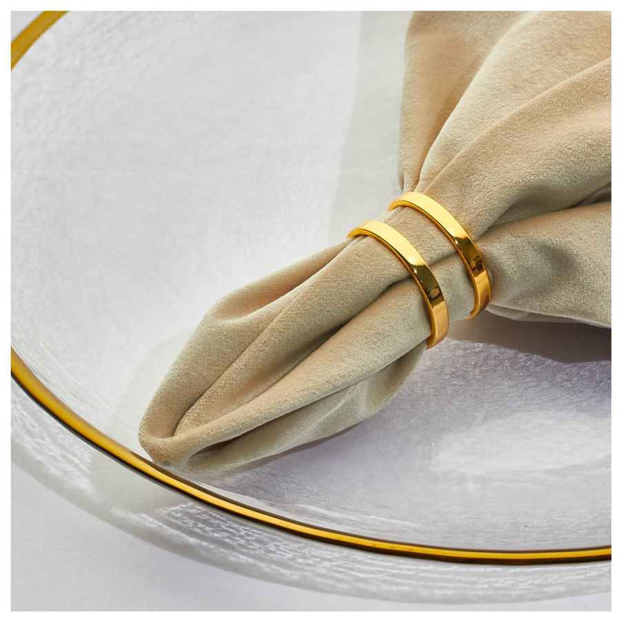 Кольцо для салфетки «Оскар» золотое - Фото миниатюра 3