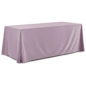 Скатерть прямая широкая бархатная пыльно-фиолетовая - Фото 1