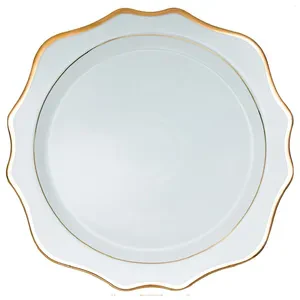 Подстановочная тарелка «Тайга» белая с золотым кантом