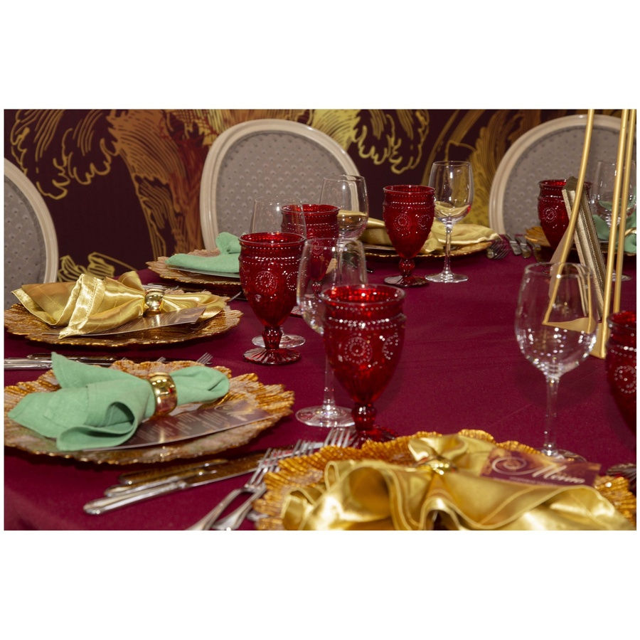 Скатерть прямоугольная габардин винная - Фото миниатюра 2