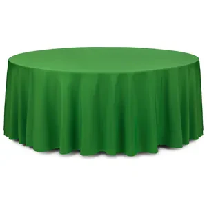 Скатерть круглая габардин зеленая