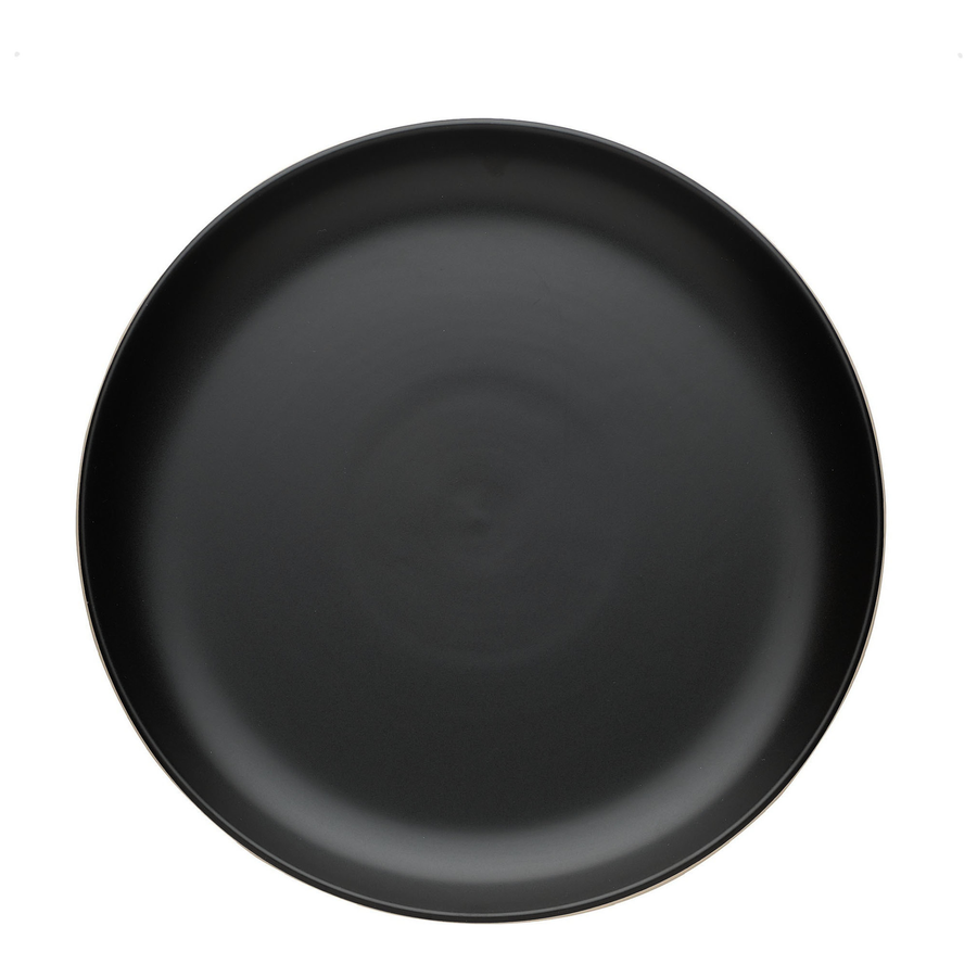 Обеденная тарелка «Моно» черная - Фото миниатюра 1