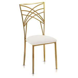 Стул Хамелеон золотой, молочная подушка из бархата