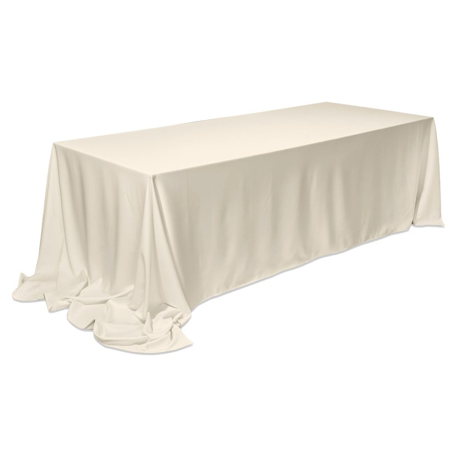 Скатерть прямая широкая из матина экрю - Фото миниатюра 1