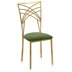Стул «Хамелеон» золотой, мшистая подушка из бархата