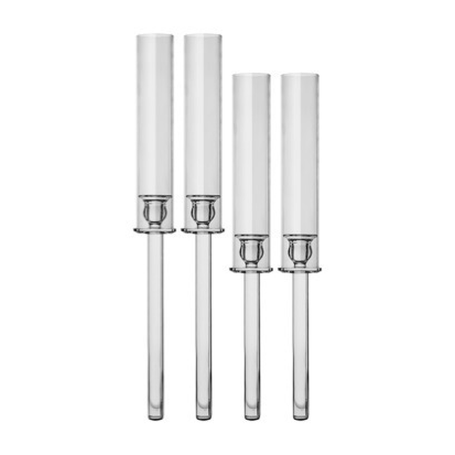 4 прозрачных стойки с плафонами: 60, 50см - Фото миниатюра 1