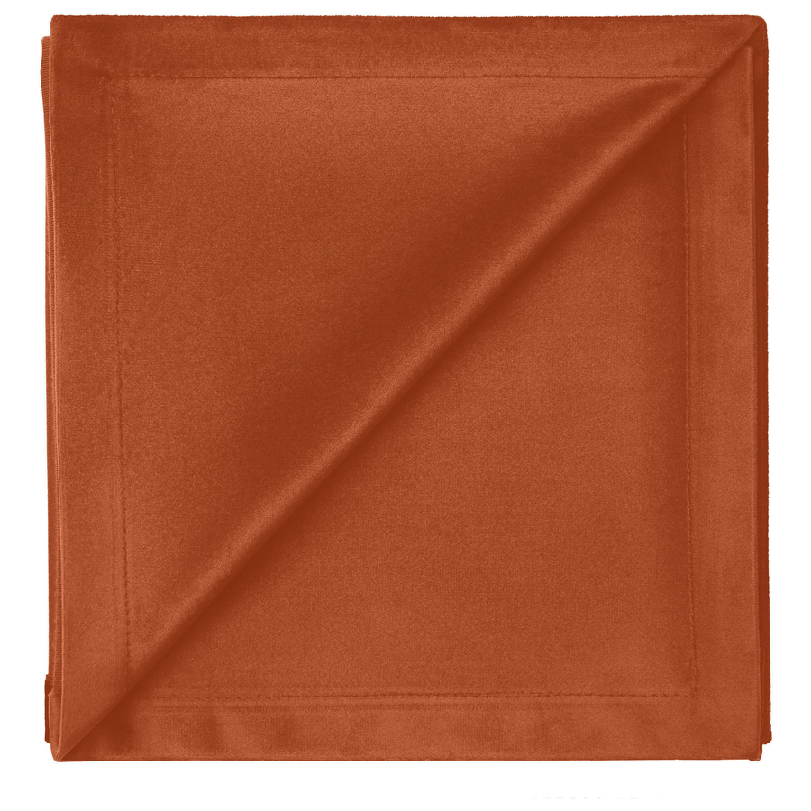 Салфетка бархатная терракотовая - Фото миниатюра 1