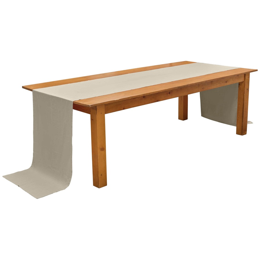 Раннер льняной бежевый - Фото миниатюра 1