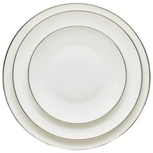 Набор тарелок «Виго» с серебряным кантом 31, 27 и 21см