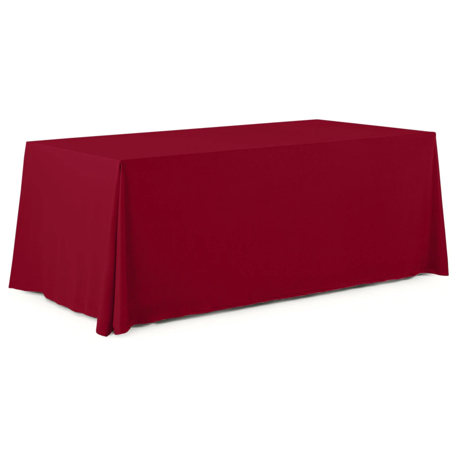Скатерть прямая широкая бархатная красная - Фото основное 1