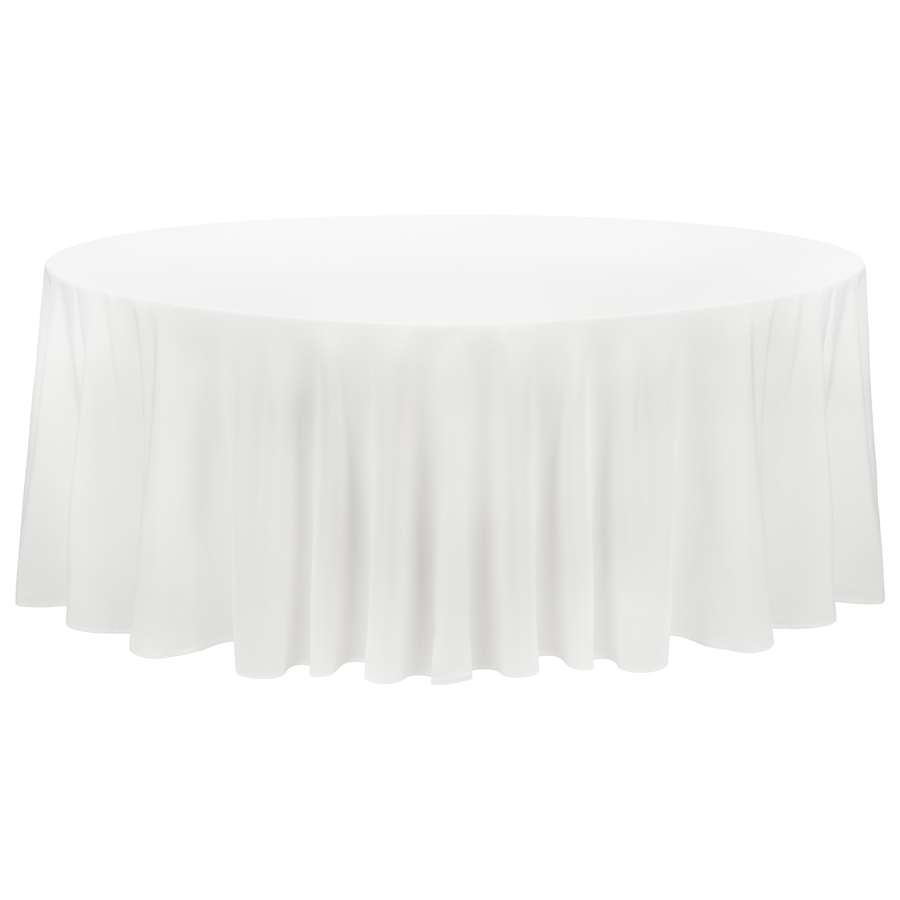 Скатерть круглая габардин белая - Фото миниатюра 1