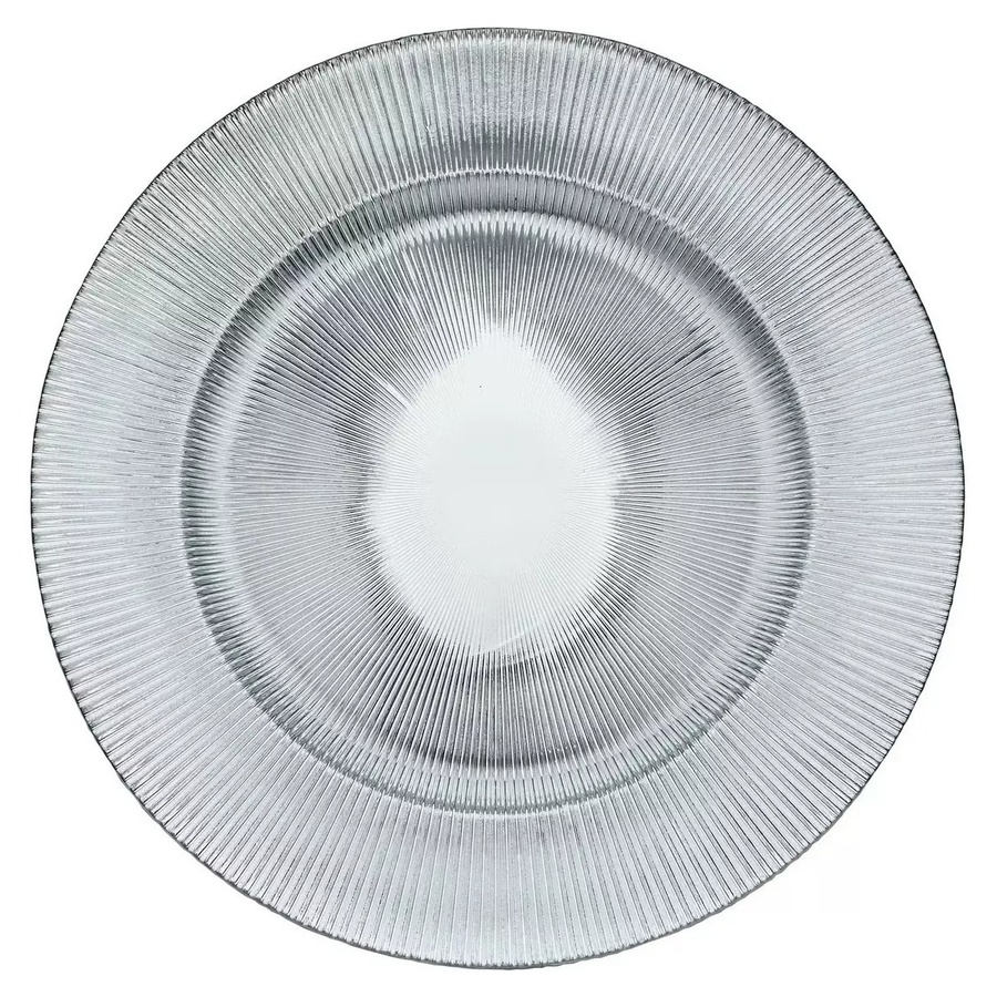 Подстановочная тарелка «Фере» серебряная - Фото миниатюра 1