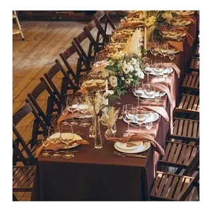 Скатерть круглая габардин шоколадная - Фото 3