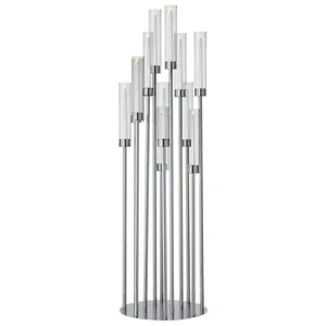 Канделябр «Пламп» на 12 свечей серебряный металлический - Фото 3