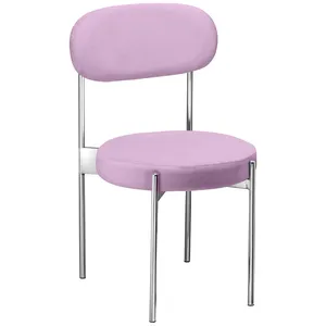 Стул «Тотем» серебряный, пыльно-лавандовый бархат
