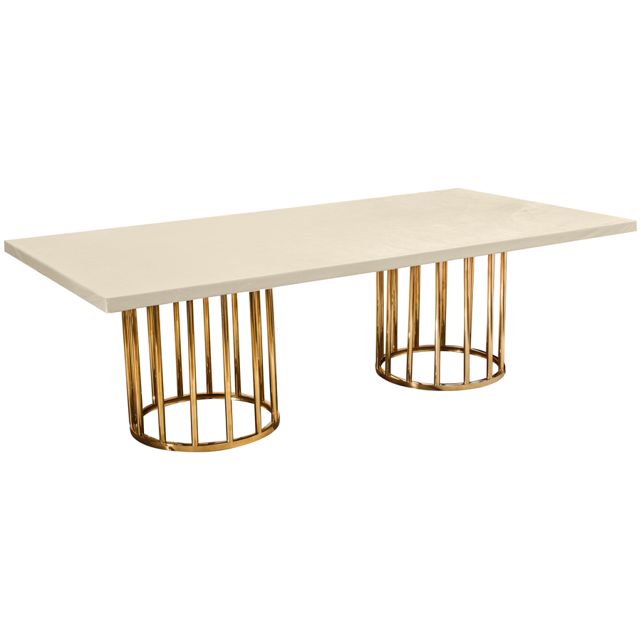 Стол «Арис» прямой, столешница бархат светло-бежевый - Фото основное 1