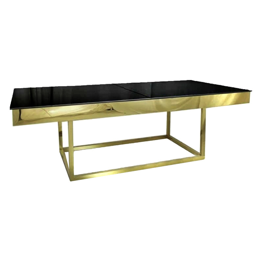 Стол прямоугольный с черной столешницей - Фото миниатюра 1