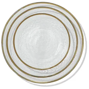 Набор тарелок «Анитра» с золотой каймой 33, 27 и 21см