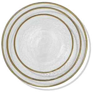 Набор тарелок «Анитра» с золотой каймой 33, 27 и 21см