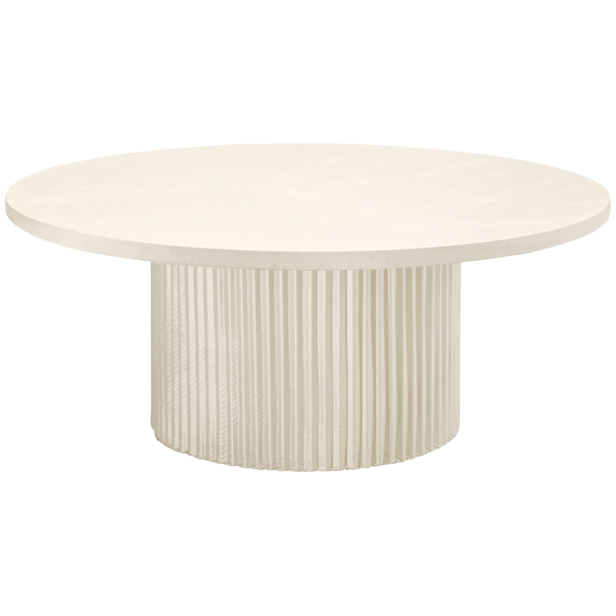 Стол «Арис» круглый, бархат молочный - Фото миниатюра 1