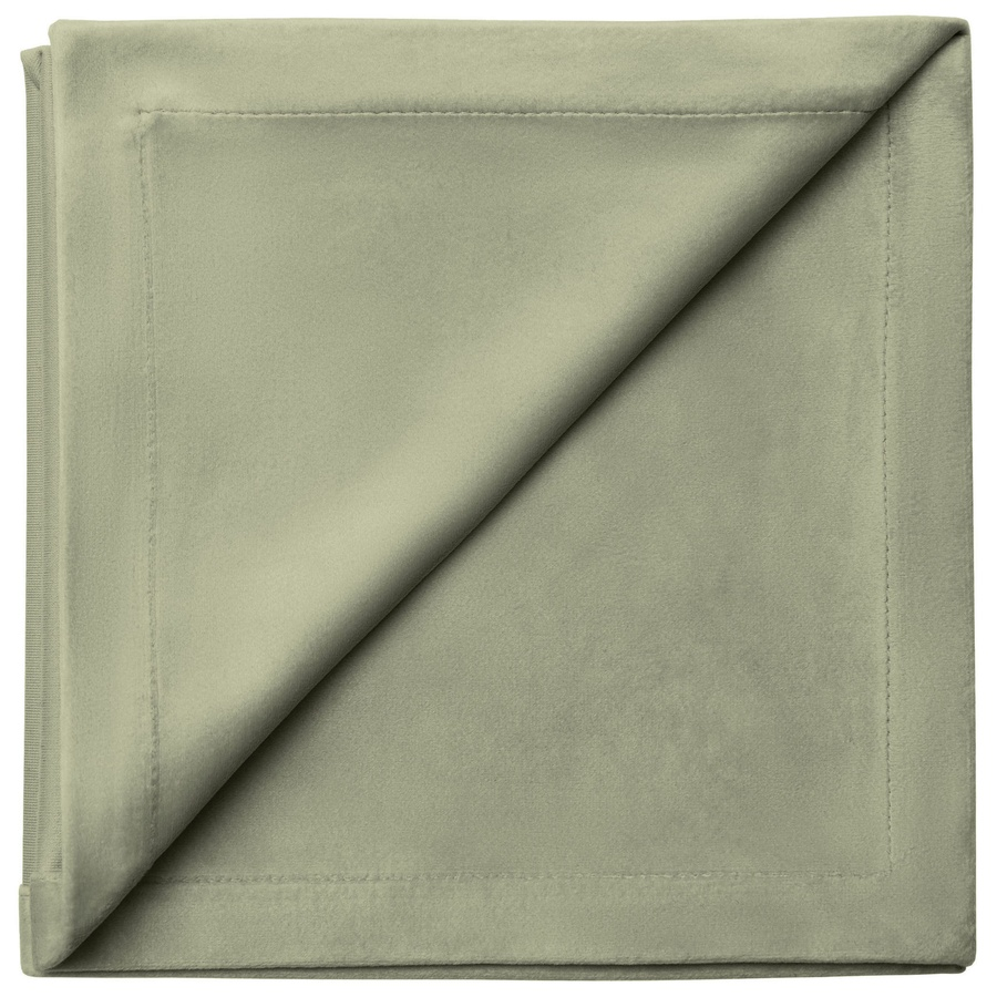 Салфетка бархатная пыльно-зеленая - Фото миниатюра 1
