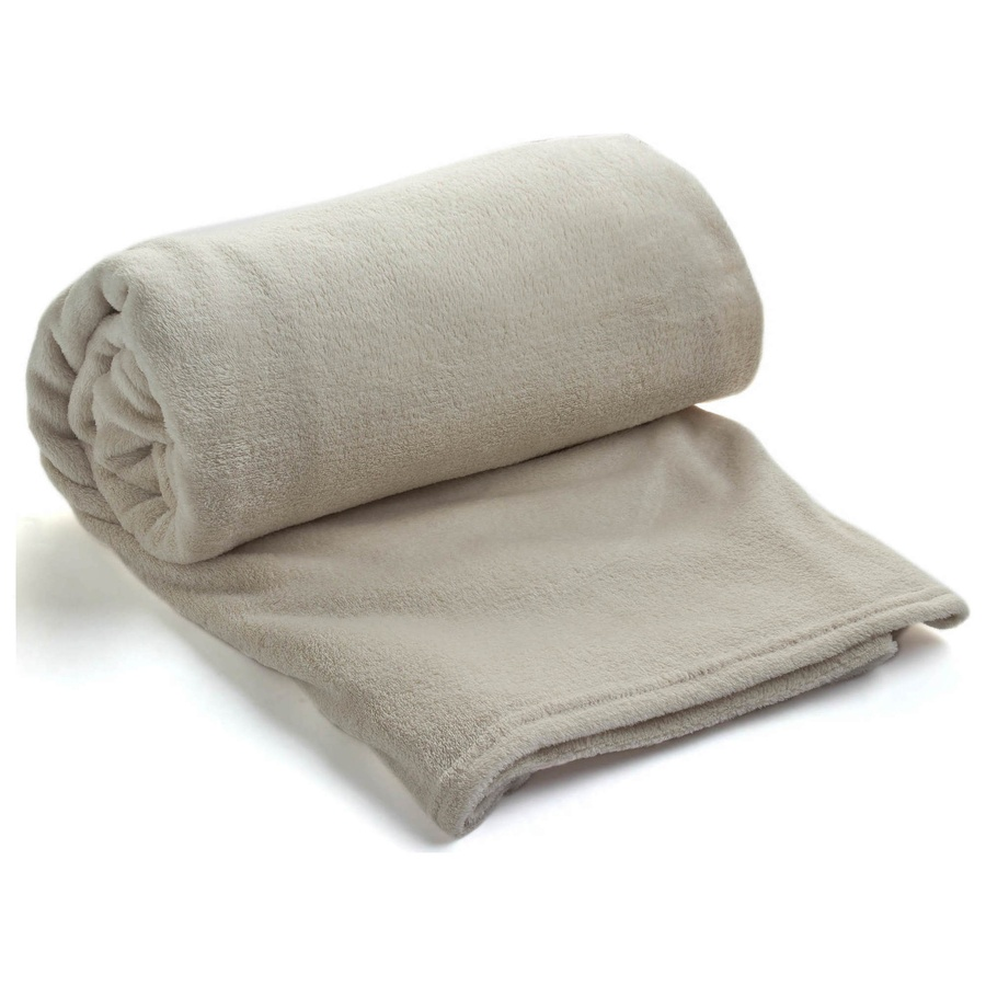 Плед «Флаффи» серо-бежевого цвета - Фото миниатюра 2