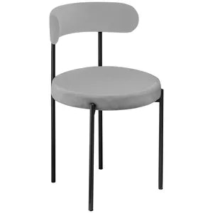 Стул «Лира» черный, серый бархат