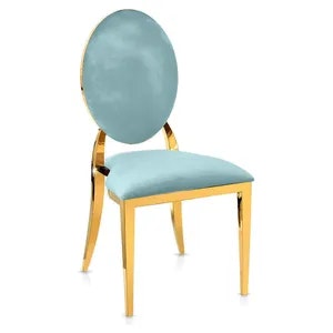 Стул «Вашингтон» золотой, мятные подушки из бархата