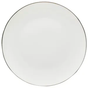 Подстановочная тарелка «Виго» с серебряным кантом