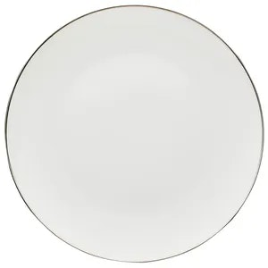 Подстановочная тарелка «Виго» с серебряным кантом