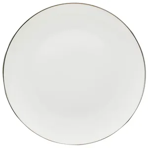 Подстановочная тарелка «Виго» с серебряным кантом
