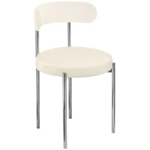 Стул «Лира» серебряный, молочный бархат