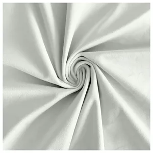 Скатерть прямая широкая бархатная белая - Фото 2