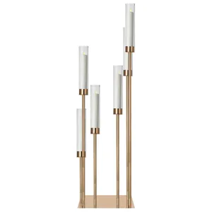 Канделябр «Тот» на 6 свечей золотой металлический - Фото 2