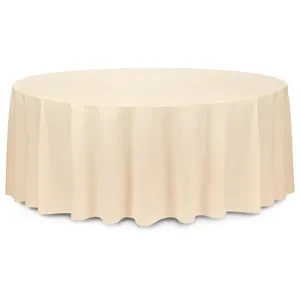 Скатерть круглая габардин ванильная