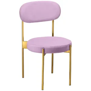 Стул «Тотем» золотой, пыльно-лавандовый бархат