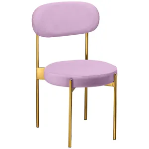 Стул «Тотем» золотой, пыльно-лавандовый бархат