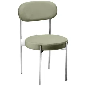 Стул «Тотем» серебряный, пыльно-зеленый бархат - Фото 1