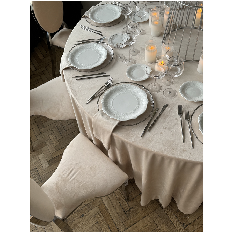 Стул «Вашингтон» серебряный, кремовые подушки из бархата - Фото миниатюра 2