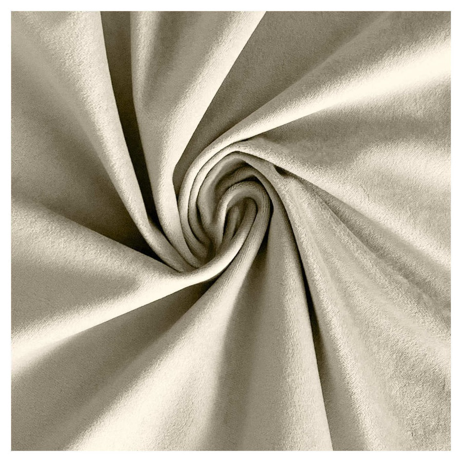 Скатерть круглая бархатная светло-бежевая - Фото миниатюра 2