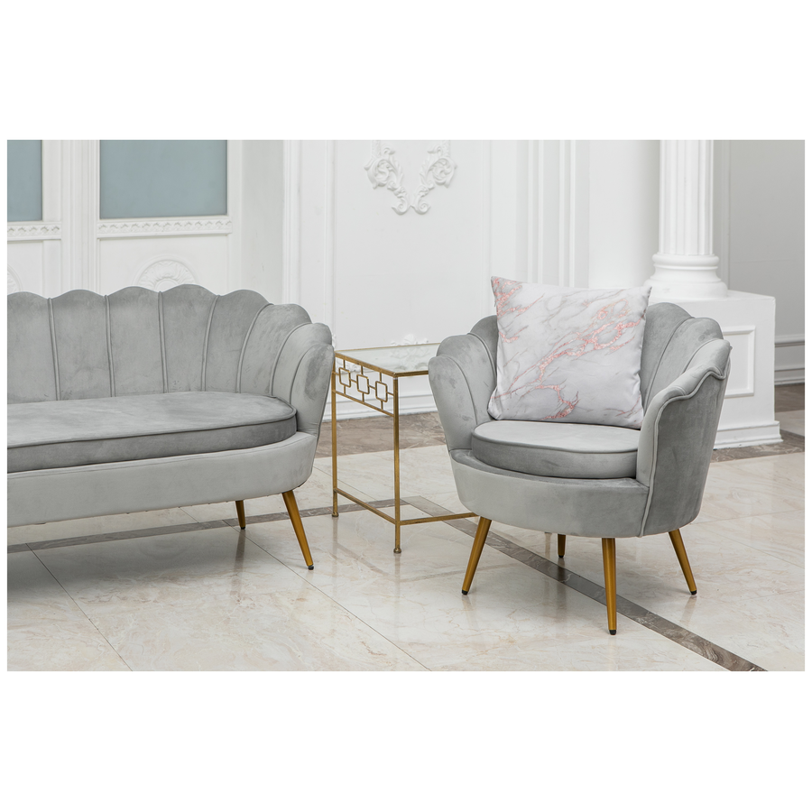 Кресло «Лаперла» серое - Фото миниатюра 5