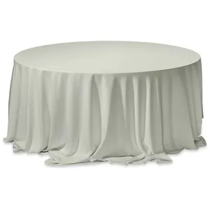 Скатерть круглая из матина пастельно-грушевая