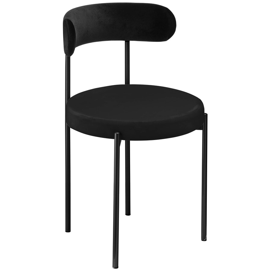 Стул «Лира» черный, черный бархат - Фото миниатюра 1