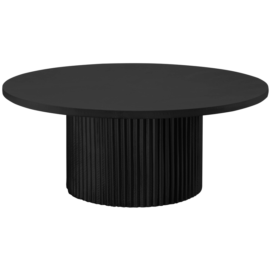 Стол «Арис» круглый, бархат черный - Фото миниатюра 1