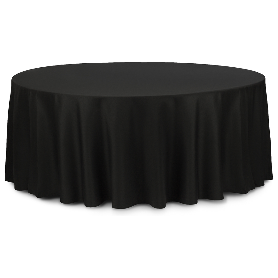 Скатерть круглая габардин черная - Фото миниатюра 1
