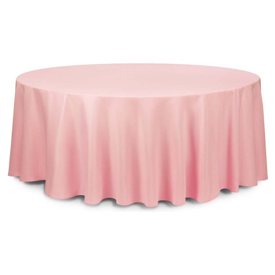 Скатерть круглая габардин розовая - Фото миниатюра 1