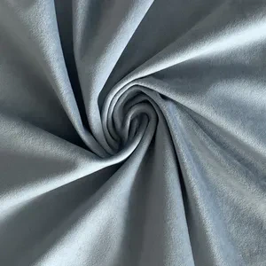 Скатерть круглая бархатная серо-голубая - Фото 3