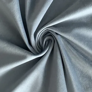 Скатерть круглая бархатная серо-голубая - Фото 3