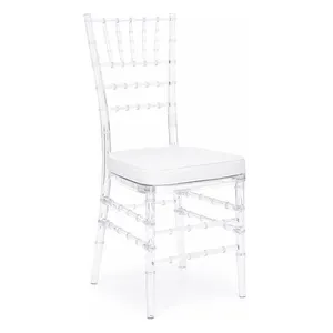Стул «Кьявари» прозрачный с белой подушкой