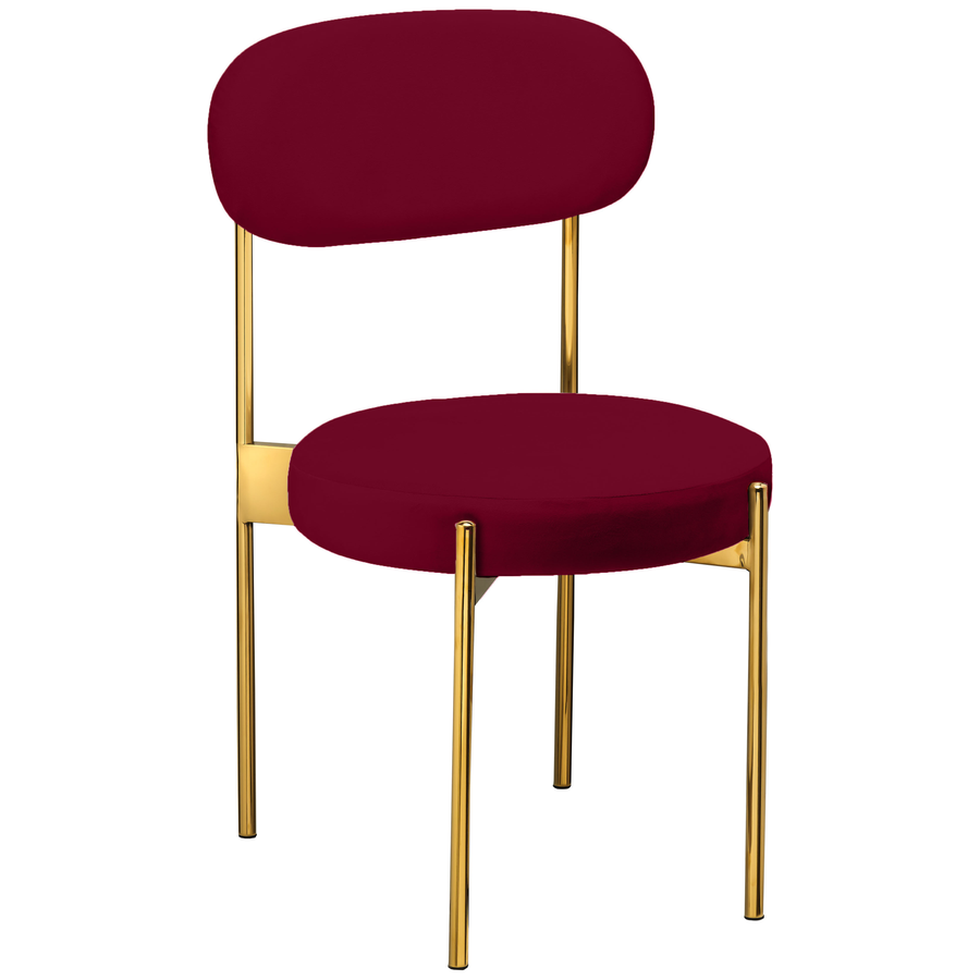 Стул «Тотем» золотой, бордовый бархат - Фото основное 1